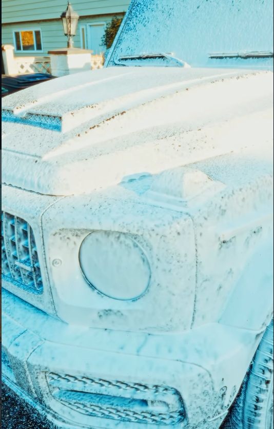Foam wash close up